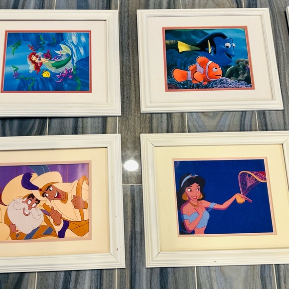 Set of (6) Disney Animated Character Movie Animation Prints, Framed/Matted 8x11 - Picture 11 of 15
